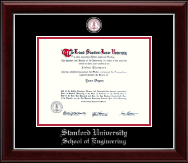 Stanford University Masterpiece Medallion Diploma Frame in Gallery Silver