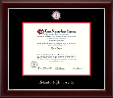 Stanford University diploma frame - Masterpiece Medallion Diploma Frame in Gallery Silver