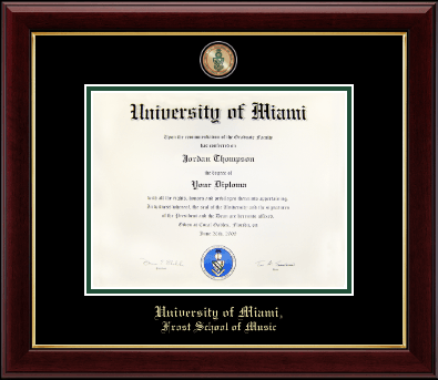 University of Miami diploma frame - Masterpiece Medallion Diploma Frame in Gallery