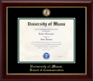 University of Miami Masterpiece Medallion Diploma Frame in Gallery