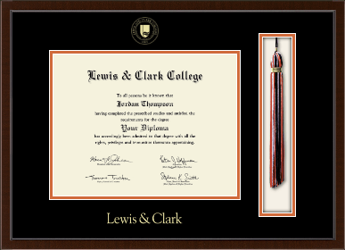 Lewis & Clark College diploma frame - Tassel & Cord Diploma Frame in Delta