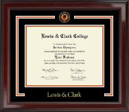 Lewis & Clark College Showcase Edition Diploma Frame in Encore