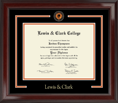 Lewis & Clark College diploma frame - Showcase Edition Diploma Frame in Encore