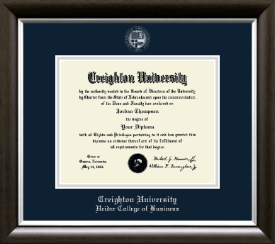Creighton University diploma frame - Silver Embossed Diploma Frame in Devonshire