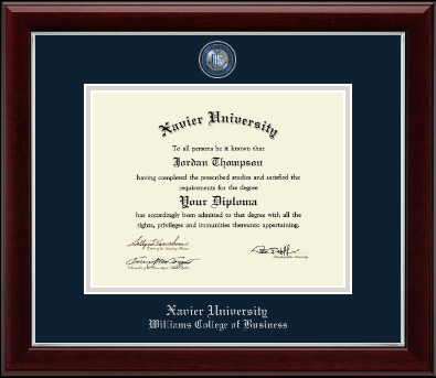 Xavier University diploma frame - Masterpiece Medallion Diploma Frame in Gallery Silver