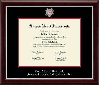 Sacred Heart University diploma frame - Masterpiece Medallion Diploma Frame in Gallery Silver
