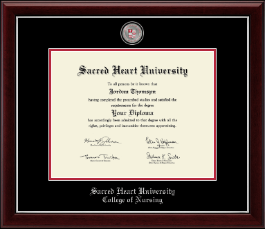 Sacred Heart University diploma frame - Masterpiece Medallion Diploma Frame in Gallery Silver