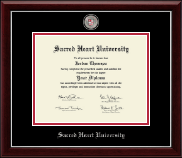 Sacred Heart University Masterpiece Medallion Diploma Frame in Gallery Silver