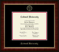 Caldwell University Gold Embossed Diploma Frame in Murano