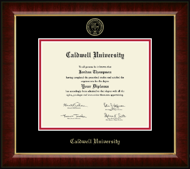 Caldwell University diploma frame - Gold Embossed Diploma Frame in Murano
