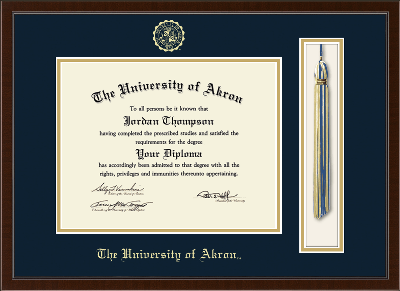 The University Of Akron Tassel Edition Diploma Frame In Delta Item 311830 From Bookstore At University Of Akron