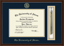 The University of Akron Tassel Edition Diploma Frame in Delta