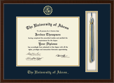 The University of Akron diploma frame - Tassel & Cord Diploma Frame in Delta