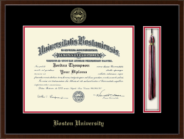 Boston University diploma frame - Tassel & Cord Diploma Frame in Delta