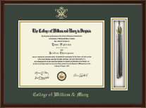 William & Mary diploma frame - Tassel & Cord Diploma Frame in Delta
