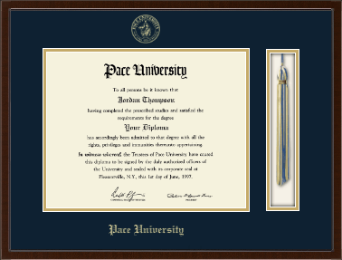 Pace University diploma frame - Tassel & Cord Diploma Frame in Delta