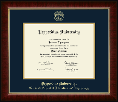 Pepperdine University diploma frame - Gold Embossed Diploma Frame in Murano