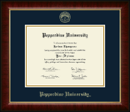 Pepperdine University Gold Embossed Diploma Frame in Murano