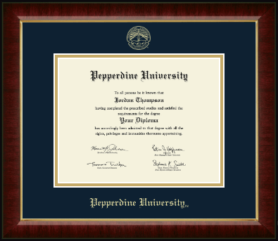 Pepperdine University diploma frame - Gold Embossed Diploma Frame in Murano