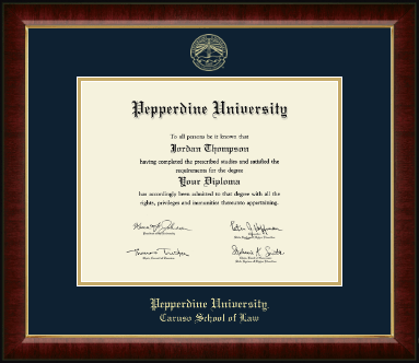 Pepperdine University diploma frame - Gold Embossed Diploma Frame in Murano