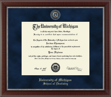 University of Michigan diploma frame - Regal Edition Diploma Frame in Chateau