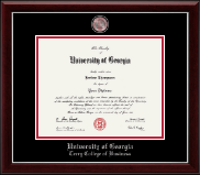 University of Georgia Masterpiece Medallion Diploma Frame in Gallery Silver