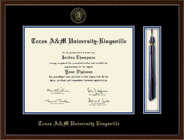 Texas A&M University Kingsville diploma frame - Tassel & Cord Diploma Frame in Delta