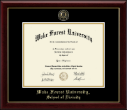 Wake Forest University diploma frame - Masterpiece Medallion Diploma Frame in Gallery