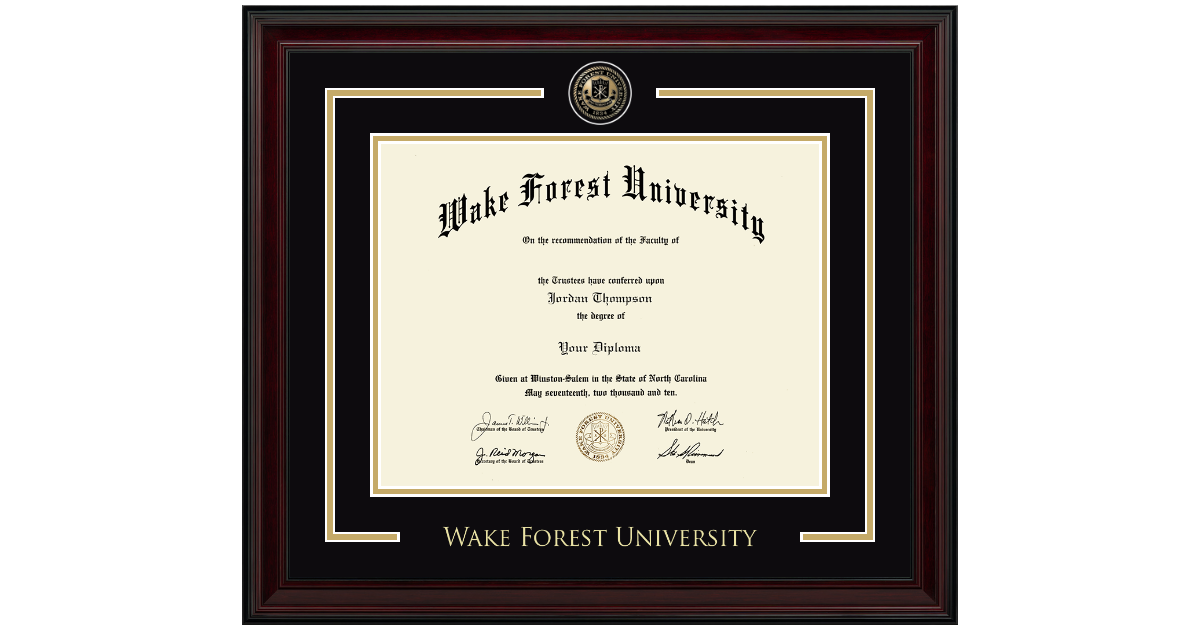 Showcase Edition Diploma Frame in Encore Wake Forest University - Item ...