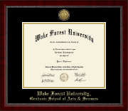 Wake Forest University diploma frame - Gold Engraved Medallion Diploma Frame in Sutton