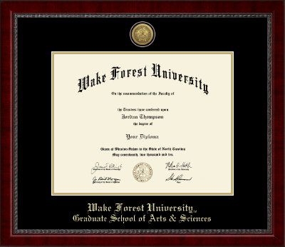Wake Forest University diploma frame - Gold Engraved Medallion Diploma Frame in Sutton