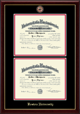 Boston University Masterpiece Medallion Double Diploma Frame in Gallery