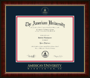 American University Gold Embossed Diploma Frame in Murano