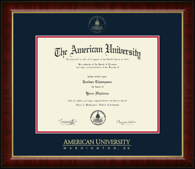 American University diploma frame - Gold Embossed Diploma Frame in Murano