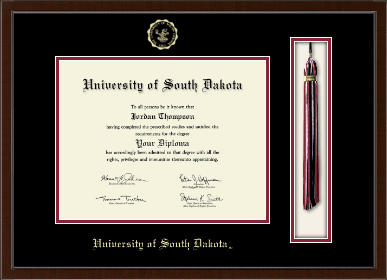 University of South Dakota diploma frame - Tassel & Cord Diploma Frame in Delta