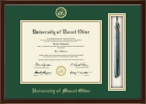 University of Mount Olive Tassel Edition Diploma Frame in Delta