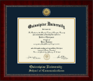 Quinnipiac University Gold Engraved Medallion Diploma Frame in Sutton