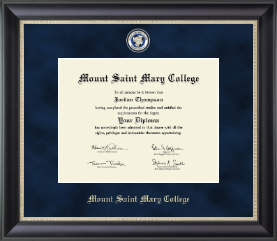 Mount Saint Mary College diploma frame - Regal Edition Diploma Frame in Noir