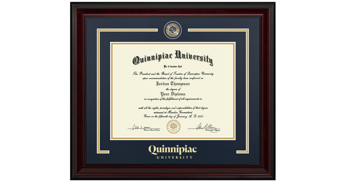 Showcase Edition Diploma Frame in Encore Quinnipiac University - Item ...