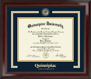 Quinnipiac University Showcase Edition Diploma Frame in Encore