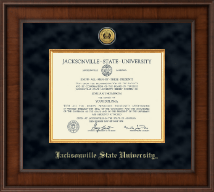 Jacksonville State University Presidential Gold Engraved Diploma Frame in Madison