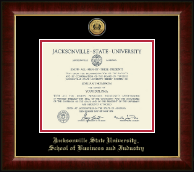 Jacksonville State University diploma frame - Gold Engraved Medallion Diploma Frame in Murano