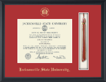 Jacksonville State University Tassel Edition Diploma Frame in Obsidian