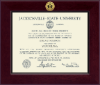 Jacksonville State University Century Gold Engraved Diploma Frame in Cordova