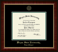 Wayne State University diploma frame - Gold Embossed Diploma Frame in Murano