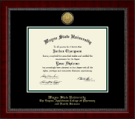 Wayne State University diploma frame - Gold Engraved Medallion Diploma Frame in Sutton