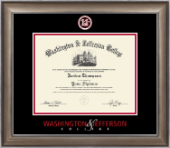 Washington & Jefferson College Dimensions Diploma Frame in Easton