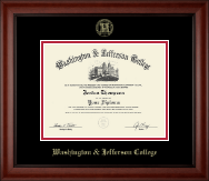 Washington & Jefferson College Gold Embossed Diploma Frame in Cambridge