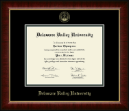 Delaware Valley University Gold Embossed Diploma Frame in Murano
