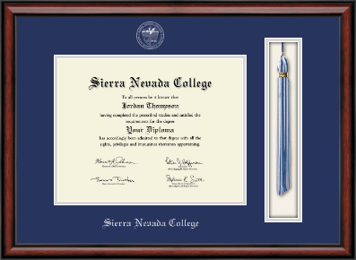 Sierra Nevada College diploma frame - Tassel & Cord Diploma Frame in Southport